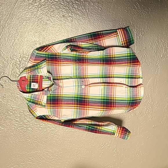 GAP Other - Gap boys plaid XS 4-5 100% cotton button-down shirt long sleeve
